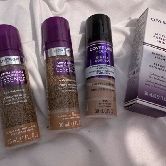 Cover girl x Olay 4x medium 3 in 1 essence + foundation makeup + blurring primer - Picture 1 of 9